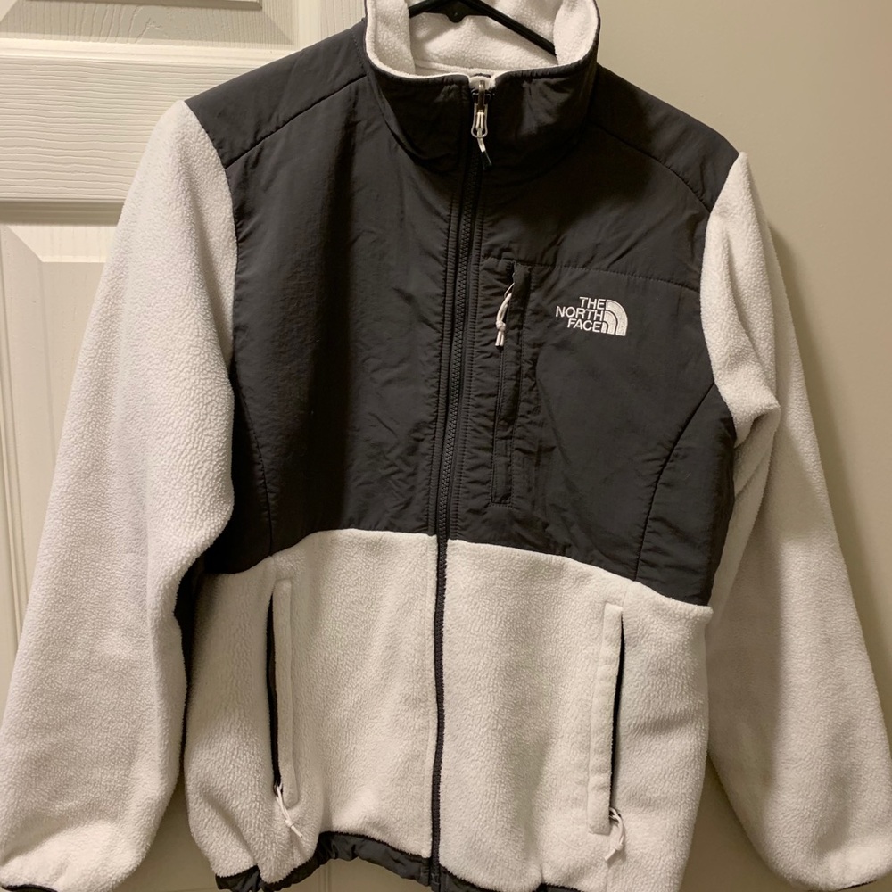 White and Gray, Medium, North Face Jacket